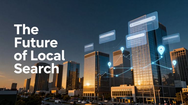 A professional, photorealistic image representing The Future of Local Search.